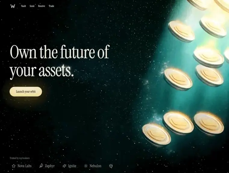 Web3 Website — hero state