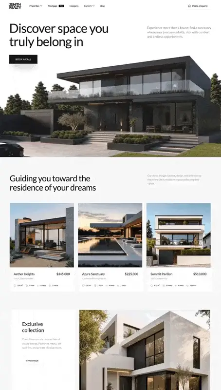 Real Estate Website Design